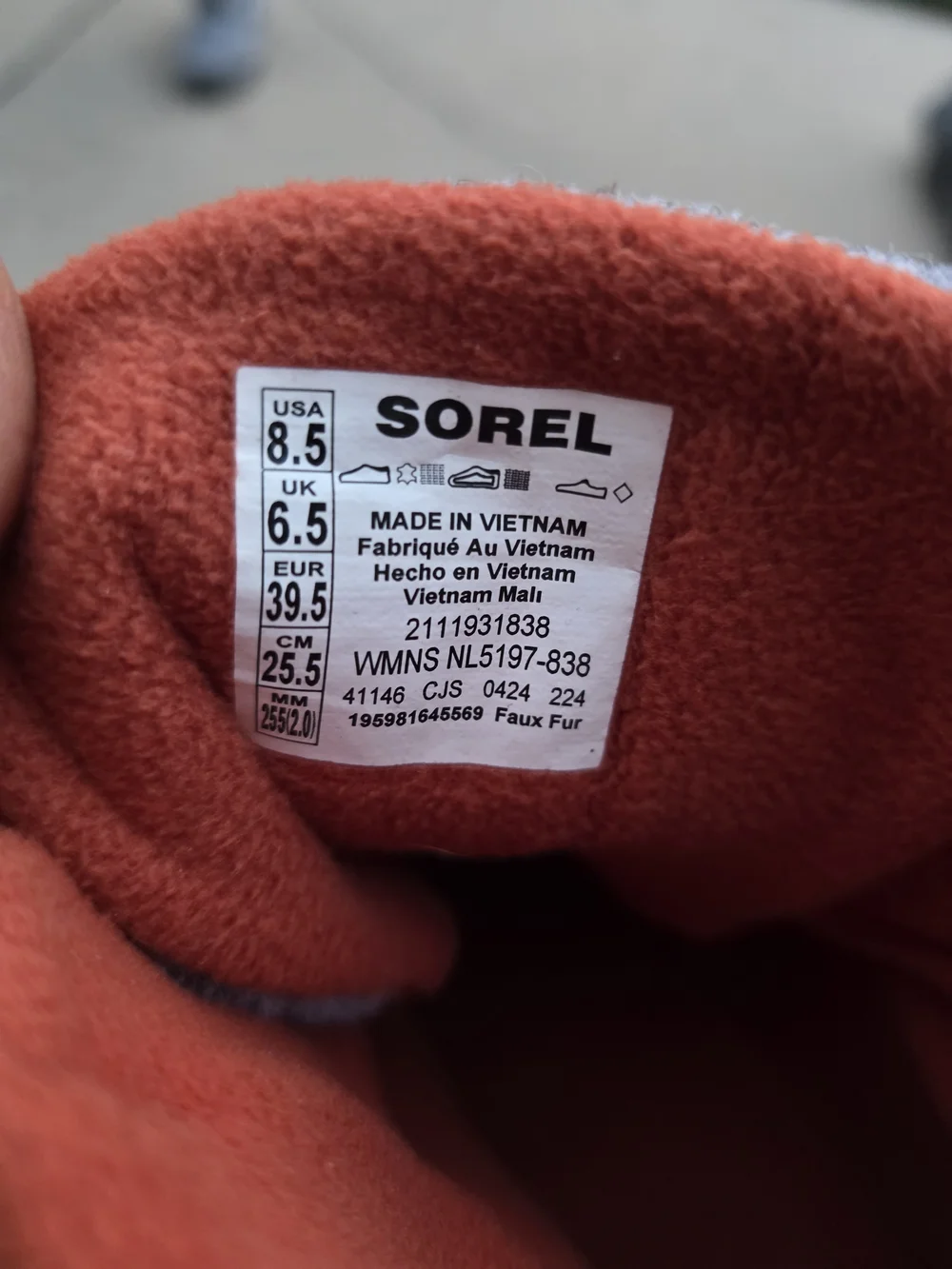 Sorel Women's Rust Red and Brown Winter Lace-Up WP Size 8.5
